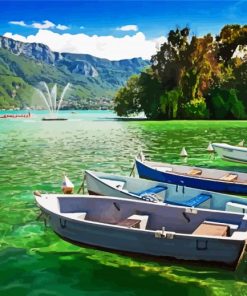 Annecy Lake paint by number