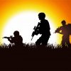 Army Silhouette paint by number