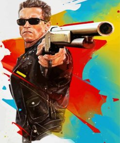 Arnold Schwarzenegger The Terminator paint by number