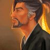 Asian Hanzo Warrior paint by numbers