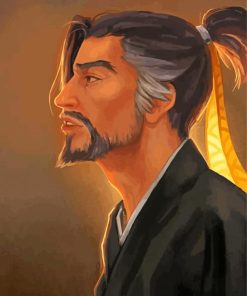 Asian Hanzo Warrior paint by numbers