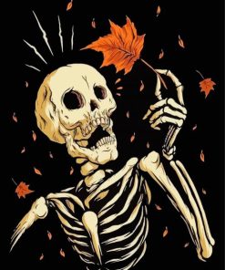 Autumn Skeleton paint by number