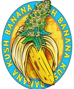 Banana Cannabis paint by numbers