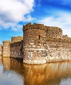 Beaumaris Castle Wales Anglesey paint by number