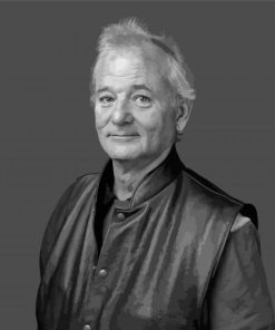 Black And White Bill Murray paint by number