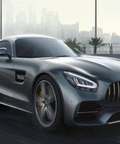 Black Mercedes Amg Gt Car paint by numbers