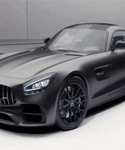 Black Mercedes Amg Gt paint by numbers