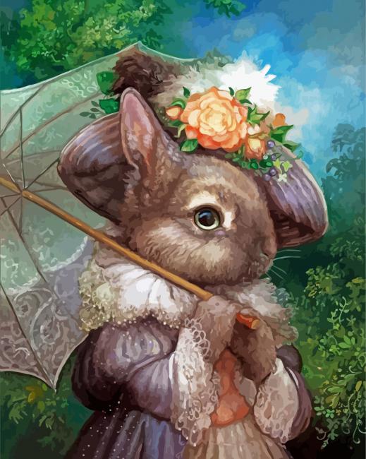 Classy Bunny paint by numbers