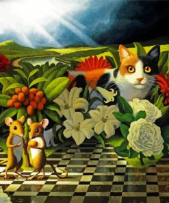 Cat And Mice paint by numbers