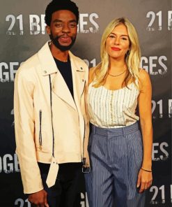 Chadwick Boseman And Sienna Miller paint by number