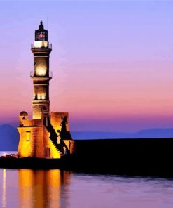 Chania Lighthouse paint by numbers