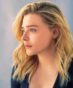 Chloe Moretz Side Profile paint by numbers