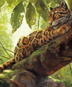 Clouded Leopard paint by numbers