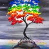 Colorful Bonsai Tree paint by numbers