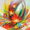 Colorful Abstract Flowers paint by numbers