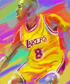 Colorful Abstract Kobe Bryant paint by number