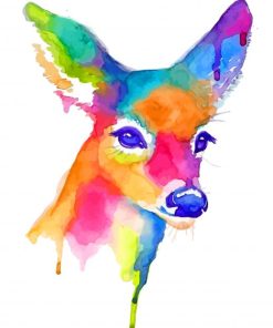 Colorful Splatter Doe paint by number