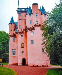 Craigievar Castle Scotland paint by number