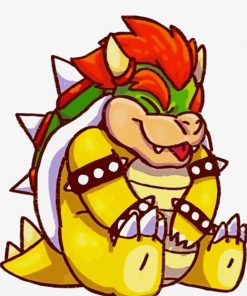 Cute Bowser paint by numbers