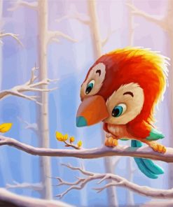 Cute Bird Animal paint by numbers