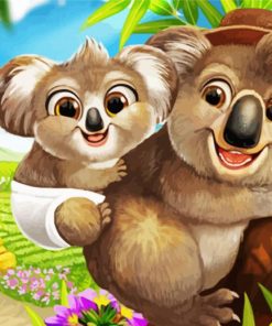 Cute Koalas paint by numbers