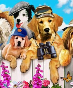 Cute Puppies paint by numbers
