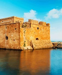 Cyprus Castle Of Paphos paint by number