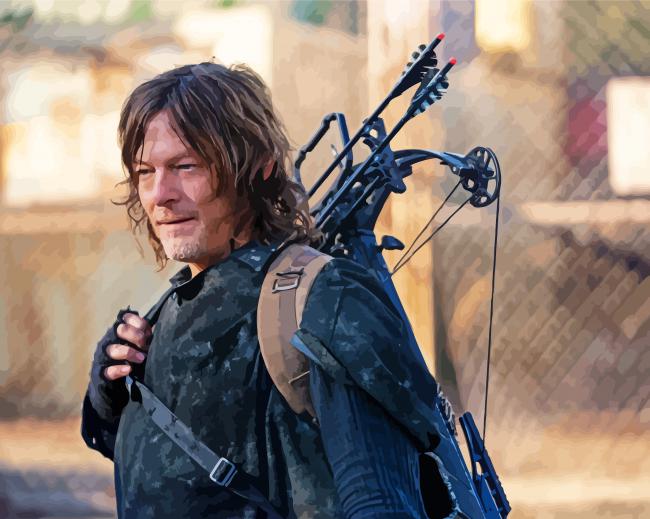 Daryl Dixon From The Walking Dead paint by numbers