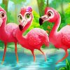 Flamingos Birds paint by numbers