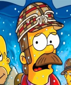 Flanders And The Simpsons paint by numbers