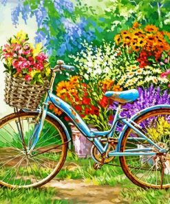 Floral Bike paint by number