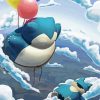 Flying Snorlax paint by number