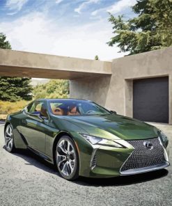 Green Lexus LC paint by numbers