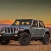 Grey Jeep Car paint by numbers