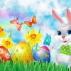 Grey Rabbit And Easter Eggs paint by numbers