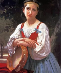 Gypsy Girl With A Basque paint by number