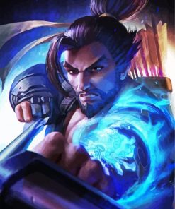 Hanzo Video Game paint by numbers