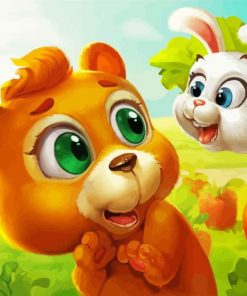 Happy Animals Animation paint by numbers