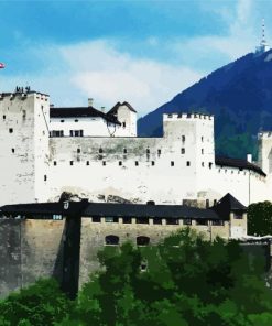 Hohensalzburg Castle paint by number