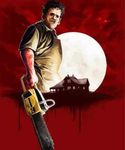 Leatherface Jackson Horrror Movie paint by numbers