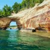 Mackinac Arch Rock Landscape paint by numbers