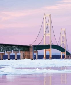 Mackinac Bridge Michigan paint by numbers