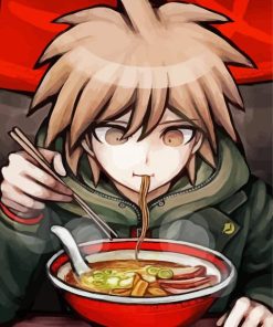 Makoto Naegi Eating Ramen paint by numbers