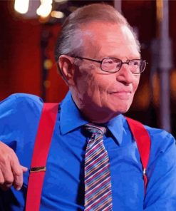 Old American Larry King paint by numbers