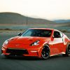 Orange Nissan Z Car paint by number