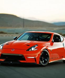 Orange Nissan Z Car paint by number