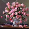 Pink Roses Still Life paint by numbers