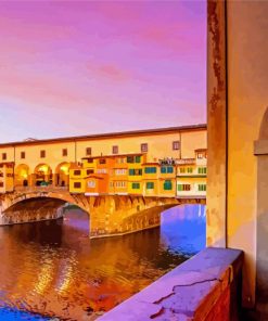 Ponte Vecchio Bridge Florence Italy paint by numbers