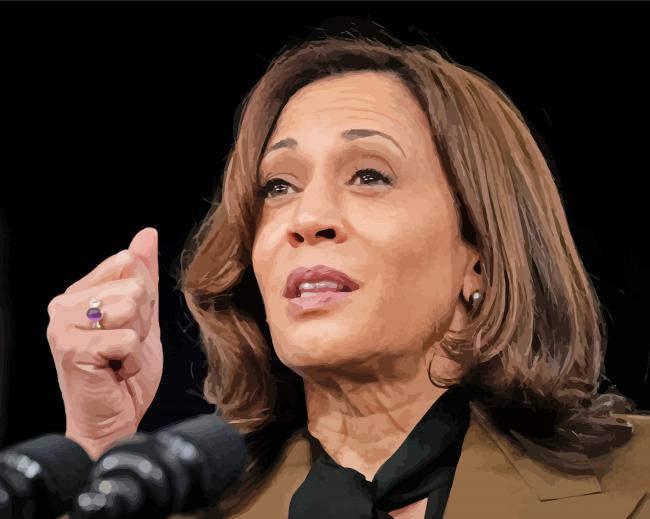 Vise President Kamala Harris paint by numbers