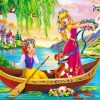 Princesses On Boat paint by numbers